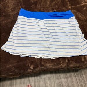 Size 10 Lululemon Skort. White And Blue. Older Style. Light Wash Wear And Fading